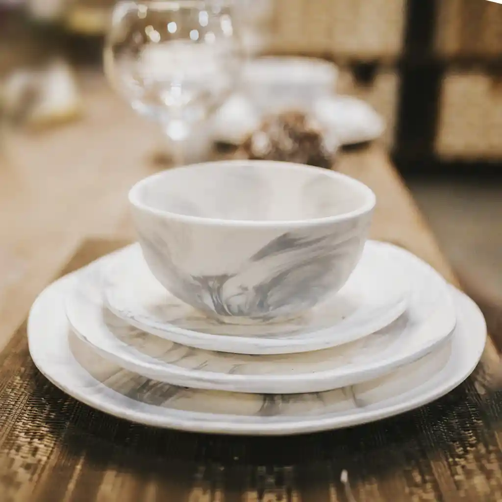 Plato Mármol Ambiente Gourmet
