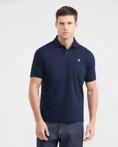 Camiseta Polo 3D Neck Vein Azul Dark Ultra Oscuro L Chevignon