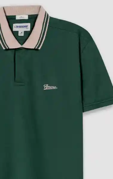 Camiseta Polo Hombre Verde Talla M 802G081_VER195918 Americanino