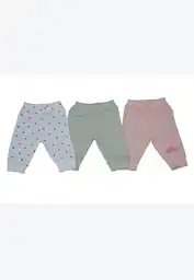 Set X 3 Pantalones Rib Beba 6-12-gris