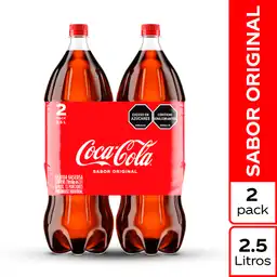 Coca-Cola  Gaseosa Sabor Original 2.5 L x 2 Und