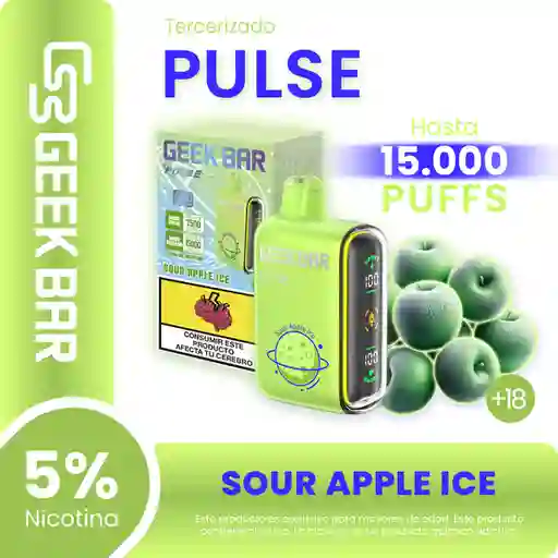 Geek Bar  Vape Pulse Sour Apple Ice - 15000 puffs - 5% Nicotina