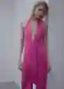 Enterizo Mono Carmen Rosa Pastel Talla XS Mujer Mango