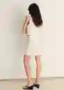 Bermuda Max Blanco Talla 36 Mujer Mango