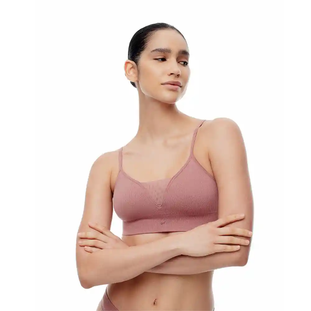 Top Con Copas Removibles en Rib Femenino Lura Top Gef Talla S