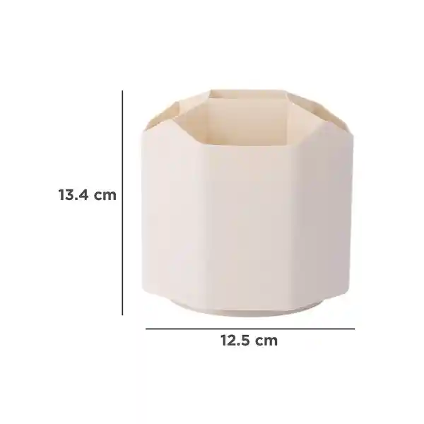 Portalápiz Giratorio de 5 Ranuras Mori Girl Beige Miniso