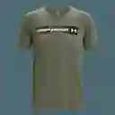 Under Armour Camiseta Camo Chest Stripe ss Verde SM 1376830-390