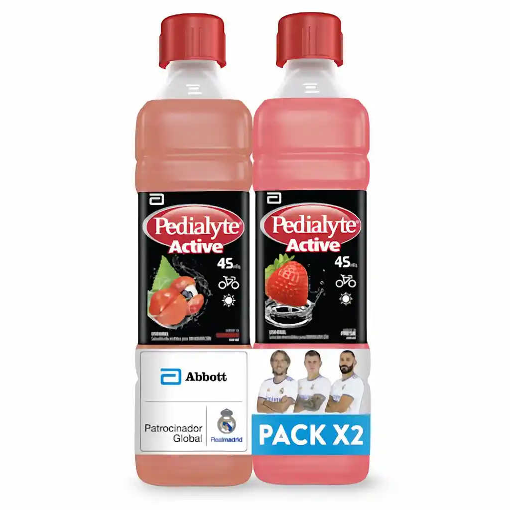 Pedialyte Pack 45 Meq Fresa Guarana