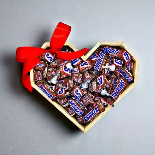 Choco Snickers Geometric Heart Tray