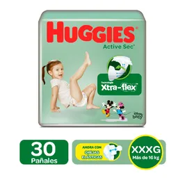 Huggies Pañal Active Sec Etapa 6 Talla XXXG