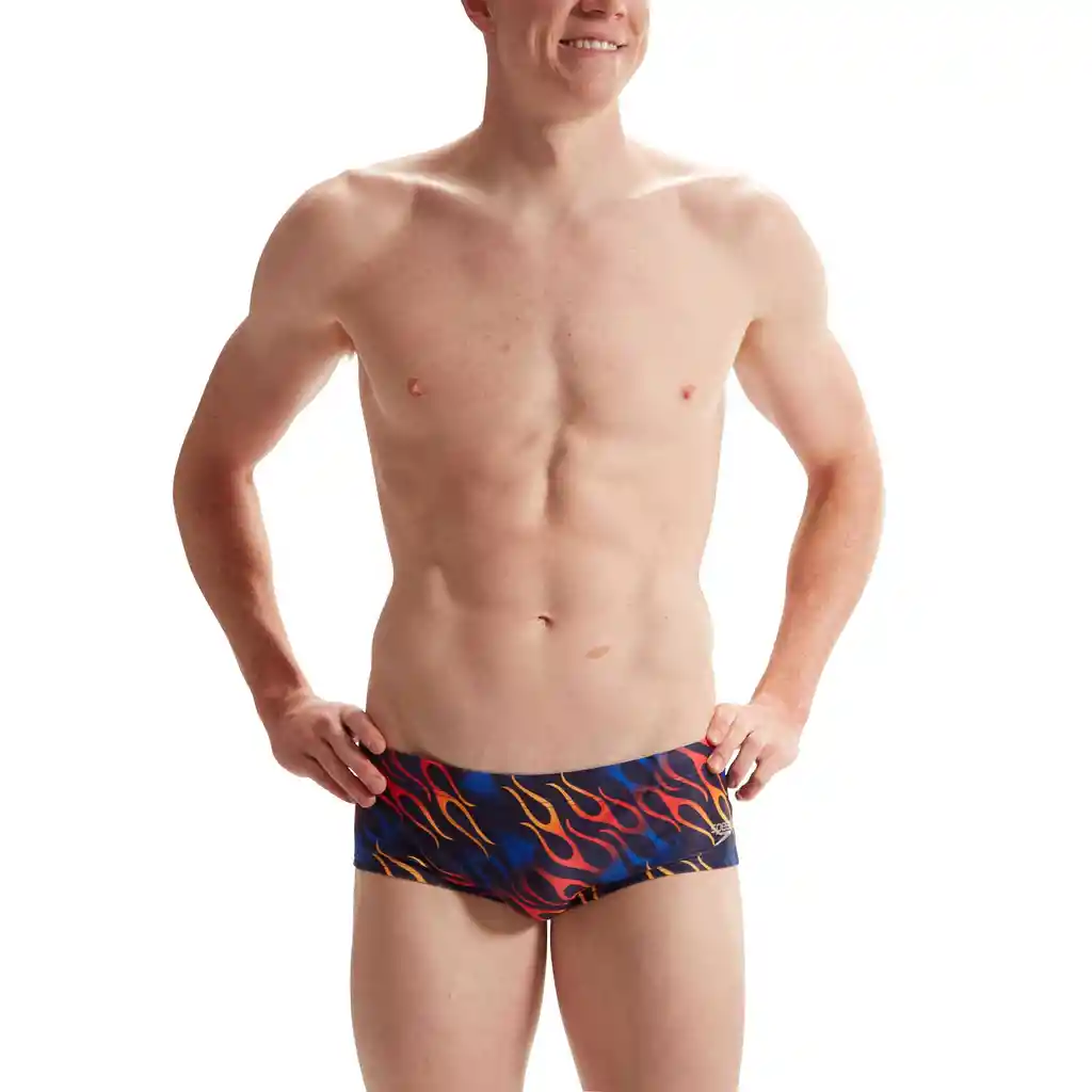 Pantaloneta de Bano Brief Club Alover Digital Hombre Azul-32