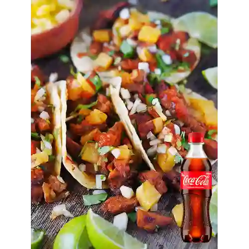 Combo Tacos Al Pastor + Coca Cola Original 400 ml