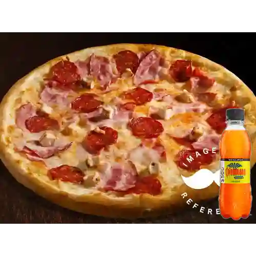 Combo Pizza de Carnes + Colombiana Ligera 250 ml