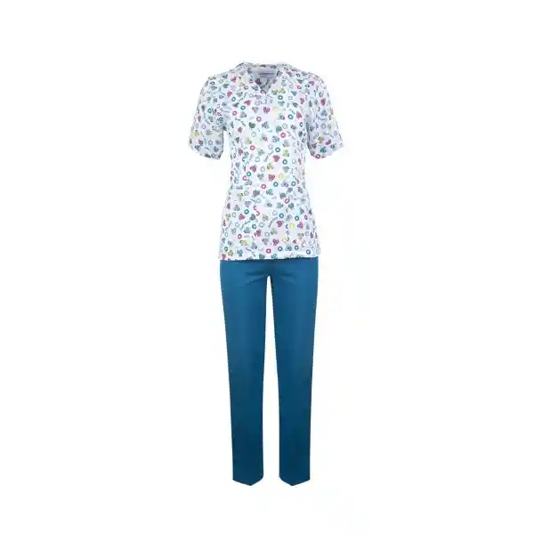 Laborem Conjunto Blusa V + Pantalón Estampado Talla S