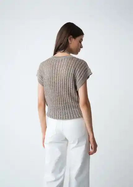 Suéter Tejido Mujer Café Merengue Medio Talla L 483G085 Naf Naf