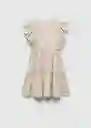 Vestido Laia Off White Talla 08 Niñas Mango