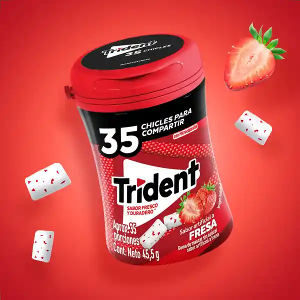 Trident Chicle Fresa Sin Azúcar