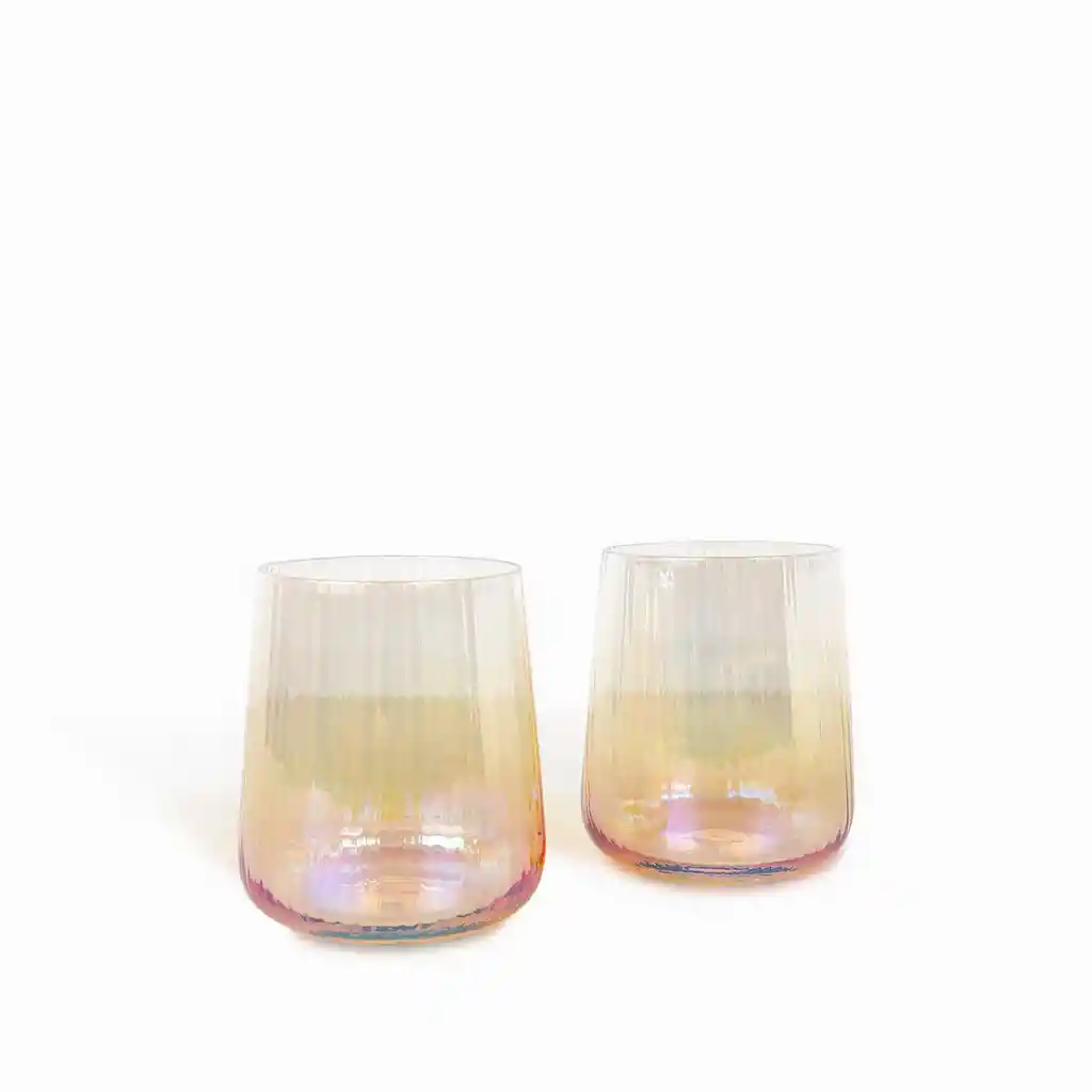 Set Vaso Ámbar Tornasol Ambiente Gourmet