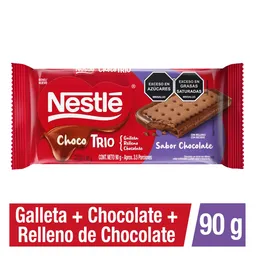 Chocolate Chocotrio Nestlé Con Galleta y Relleno Chocolate 90 g