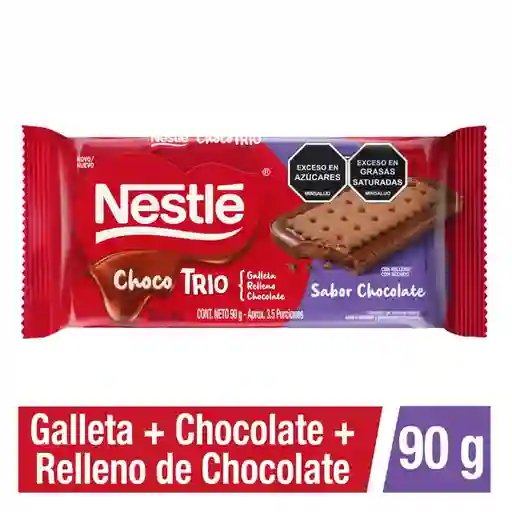 Chocolate Chocotrio Nestlé Con Galleta y Relleno Chocolate 90 g