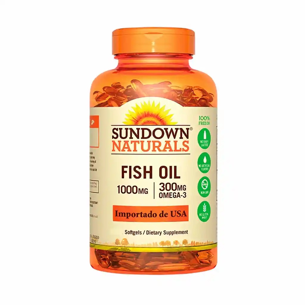 Sundown Natural Fish Oil Naturals 1000Mg X 72 Capsulas