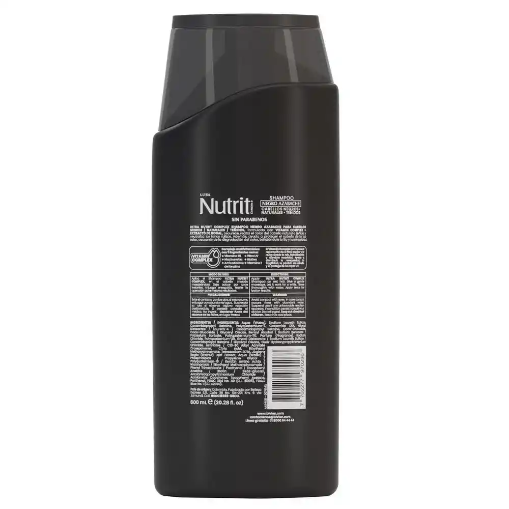 Nutrit Shampoo Negro Azabache 