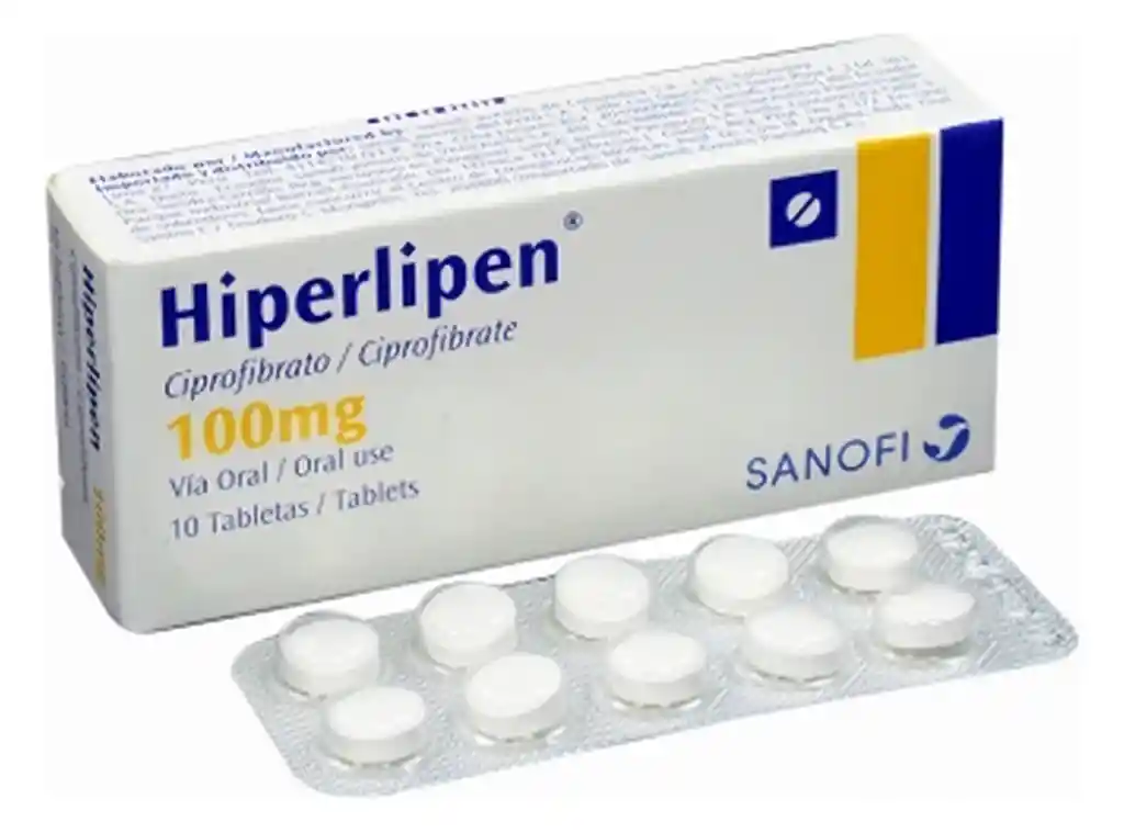 Hiperlipen Sanofi Aventis 100 Mg 10 Tabletas P 7448 Sc