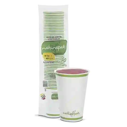 Naturapak Vaso Cartón Color 16 oz