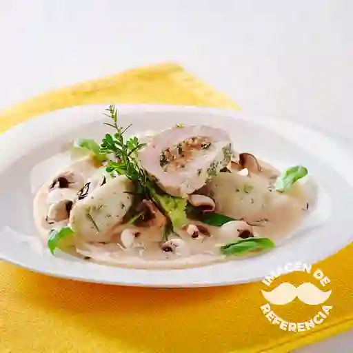 Pechuga de Queso y Champiñones