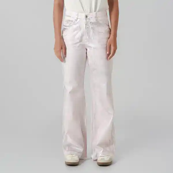 Pantalón Tiro Alto Bota Recta Rosado Talla 8 - 721295