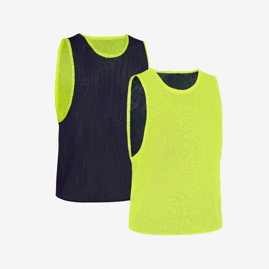 Peto De Fútbol Doblefaz Para Adultos Verde Fluorescente