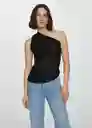 Top Lemon Negro Talla S Mujer Mango