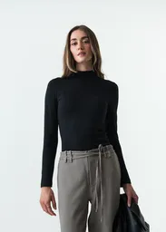 Camiseta Mujer Negro Puro Ultraoscuro Talla M 503G030 Naf Naf