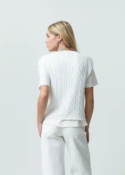 Camisa Tejido Mujer Crudo Puro Claro Talla M 582G011 Naf Naf