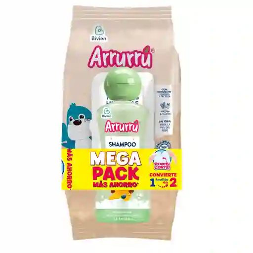 Toallas Humedas Arrurru Avena X + Shampoo Arrurru Cabello Claro X 120 Ml Mega Pack