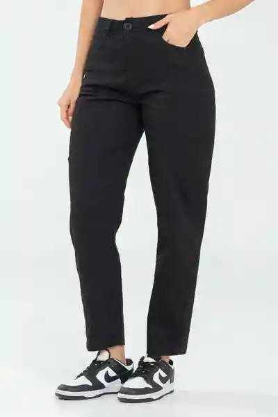 Pantalón Mom Cinco Bolsillos Color Negro Talla 12 Ragged
