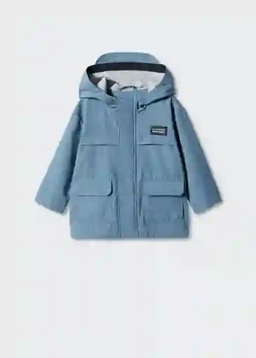 Abrigo Parka Robert Petróleo Talla 71 Niños Mango