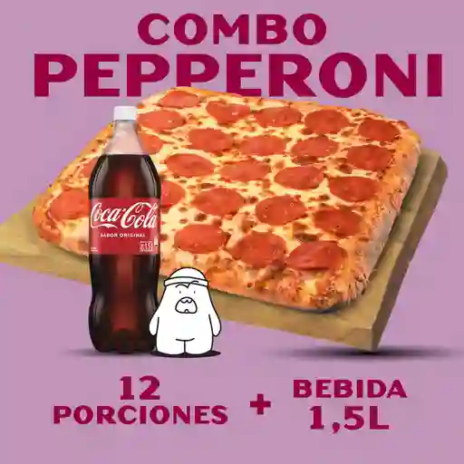 Pepperoni - 12 porciones + 1 bebida 1.5