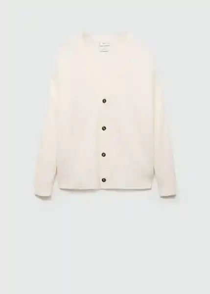 Cárdigan Brinac Offwhite Talla S Hombre Mango