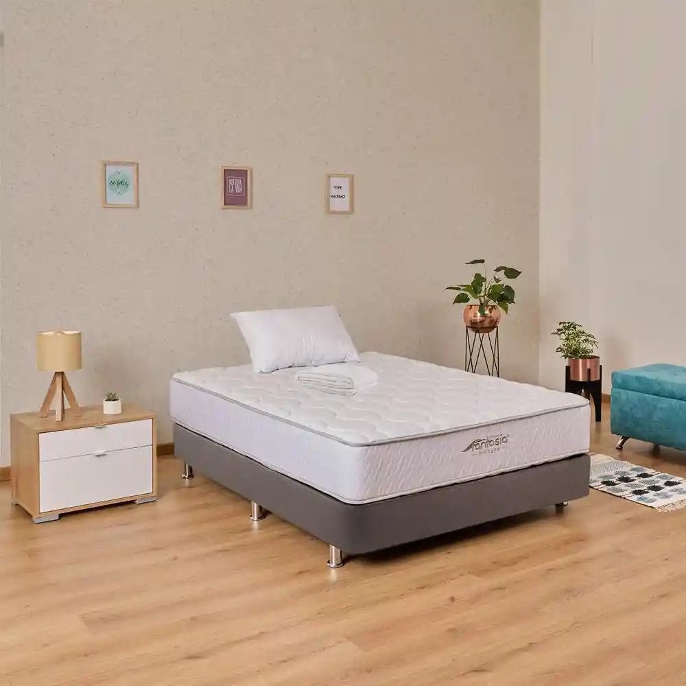 Combo Colchón Fantasia Sencillo (100 X 190 Cm) 5102500040001 Resortado Suave