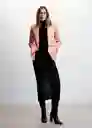 Blazer Americana Greta Rosa Pastel Talla M Mujer Mango