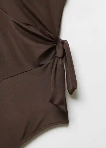 Vestido Bañador Olasp Chocolate Talla 24 Mujer Mango