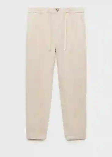 Pantalón Romelino Crudo Talla 46 Hombre Mango