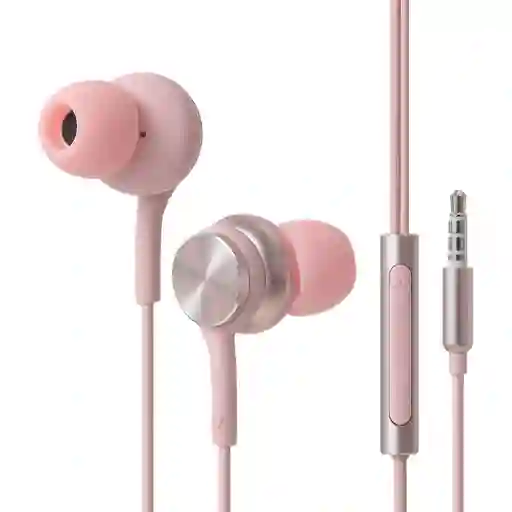 Miniso Audífonos de Cable de Alta Fidelidad Rosa Modelo 8474