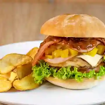 Hamburguesa Hawaiana de Pollo