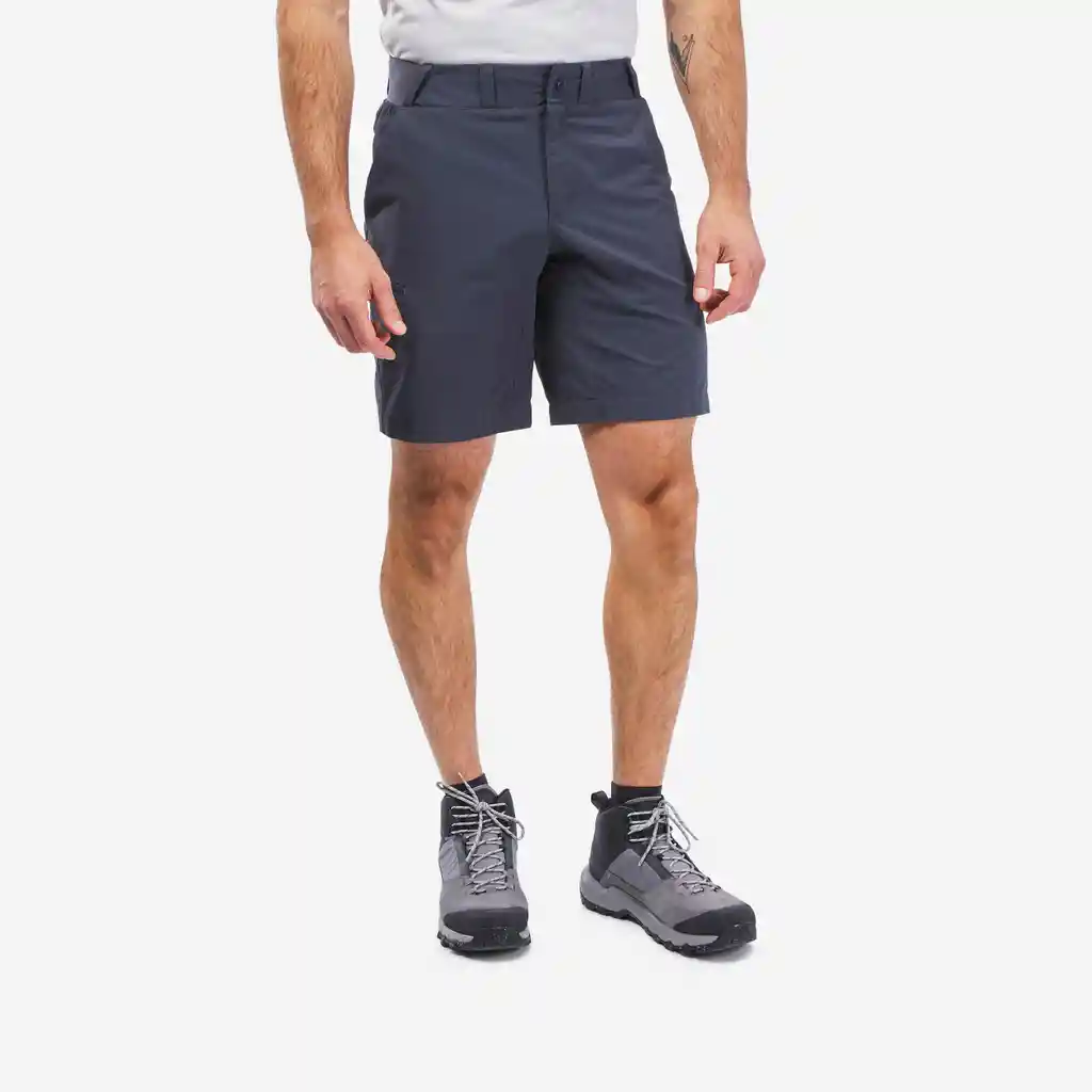 Pantaloneta Secado Rápido Para Senderismo Hombre Quechua Mh100 Gris