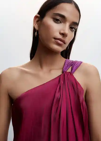 Vestido Agatha-A Vino Talla XL Mujer Mango