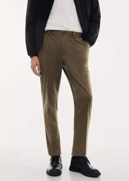 Pantalón Pluto Khaki Talla 42 Hombre Mango