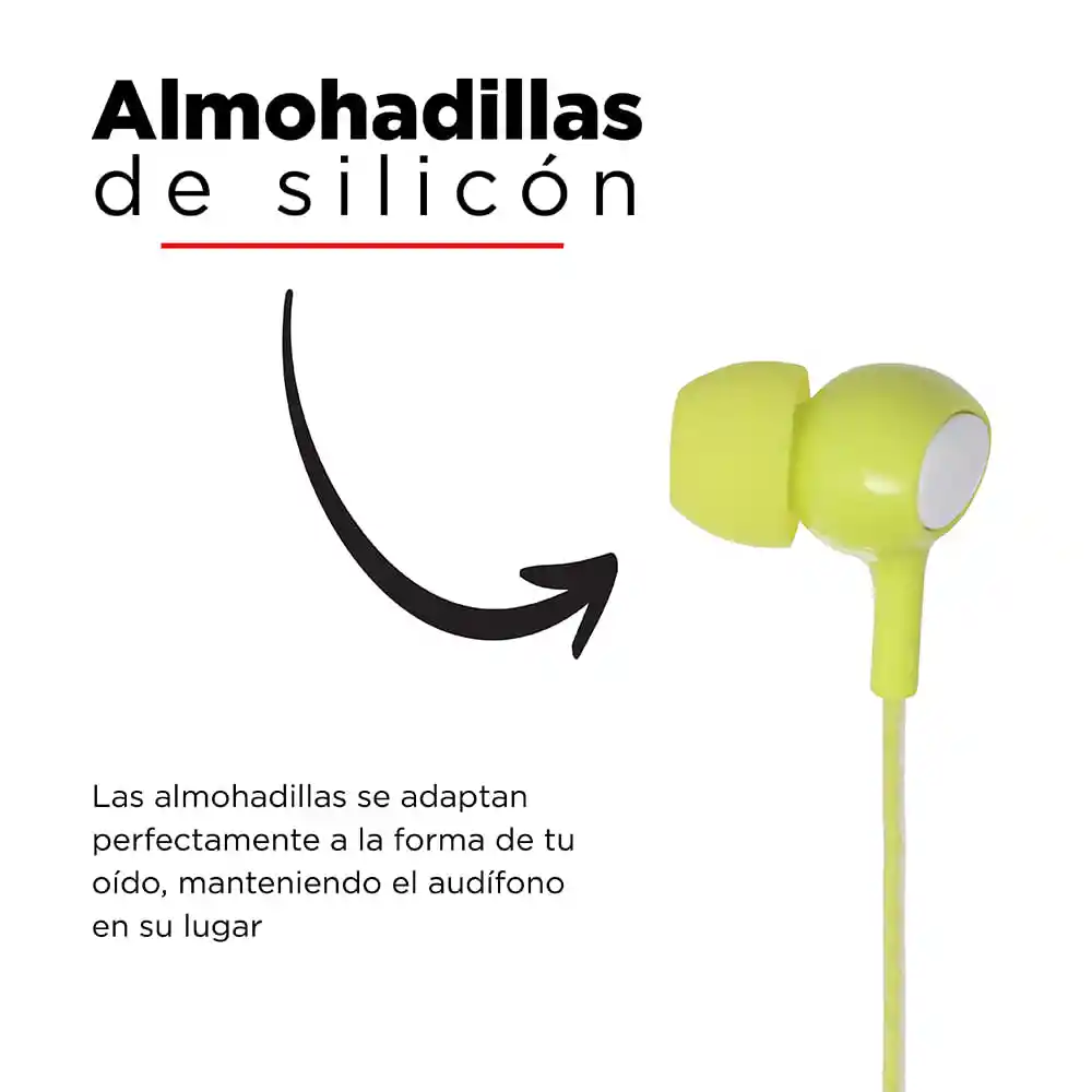 Miniso Audífonos de Cable Se383 Verde/Blanco 1.2 m