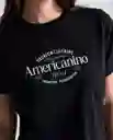 Camiseta Mujer Negro Talla S 609G090_NEG194004 Americanino